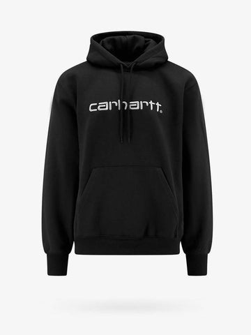 Embroid Logo Hoodie Black - CARHARTT WIP - BALAAN 1