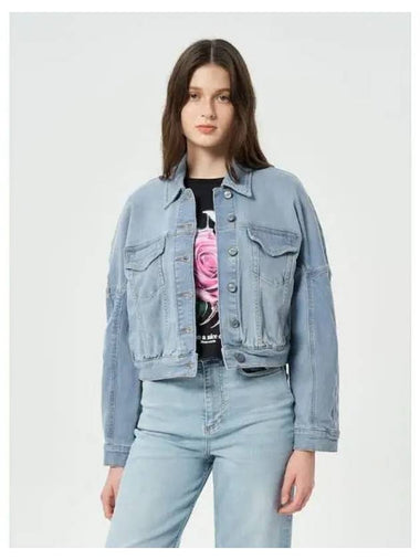 Tinted Denim Bomber Spring Fall Jacket W Ash Domestic Product GM0024071749813 - GANNI - BALAAN 1