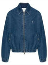 De Coeur Zipped Denim Jacket Blue - AMI - BALAAN 2