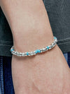 turquoise beads bracelet silver - KND - BALAAN 5