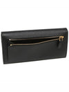 Saffiano Triangular Logo Flap Long Wallet Black - PRADA - BALAAN 3