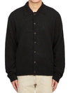 Men's Evening Polo Alpaca Cardigan Black - OUR LEGACY - BALAAN 2