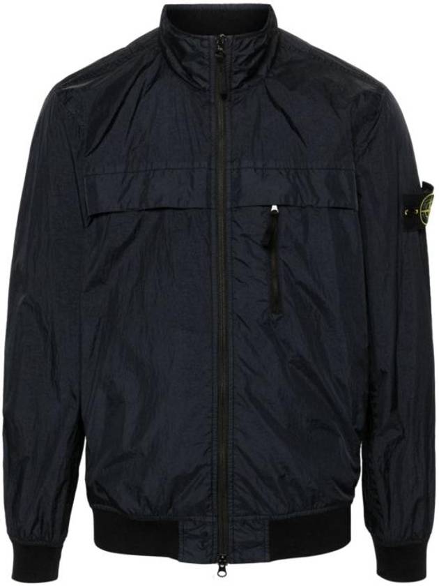 Garment Dyed Crinkle Reps R-Nylon Jacket Blue - STONE ISLAND - BALAAN 1