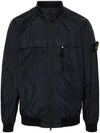 Garment Dyed Crinkle Reps R-Nylon Jacket Blue - STONE ISLAND - BALAAN 1