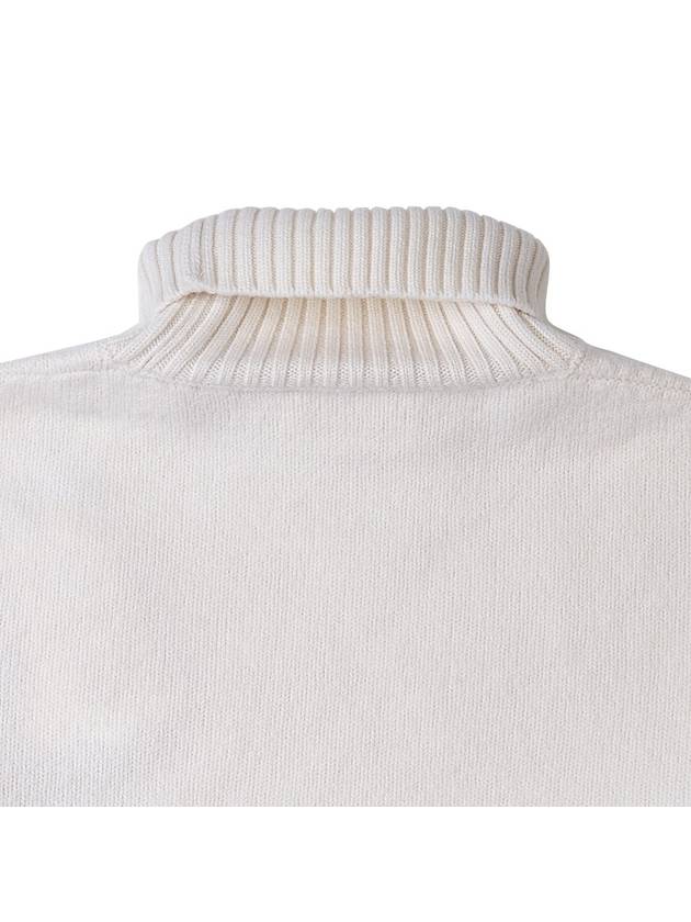 Heart Logo Knit Turtleneck White - AMI - BALAAN 8