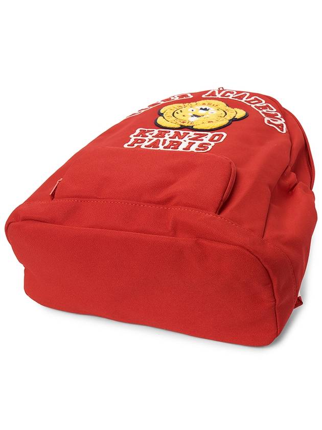 Kids Embroidered Logo Backpack Red - KENZO - BALAAN 5