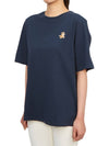 Speedy Fox Patch Comfort Short Sleeve T Shirt Navy - MAISON KITSUNE - BALAAN 3