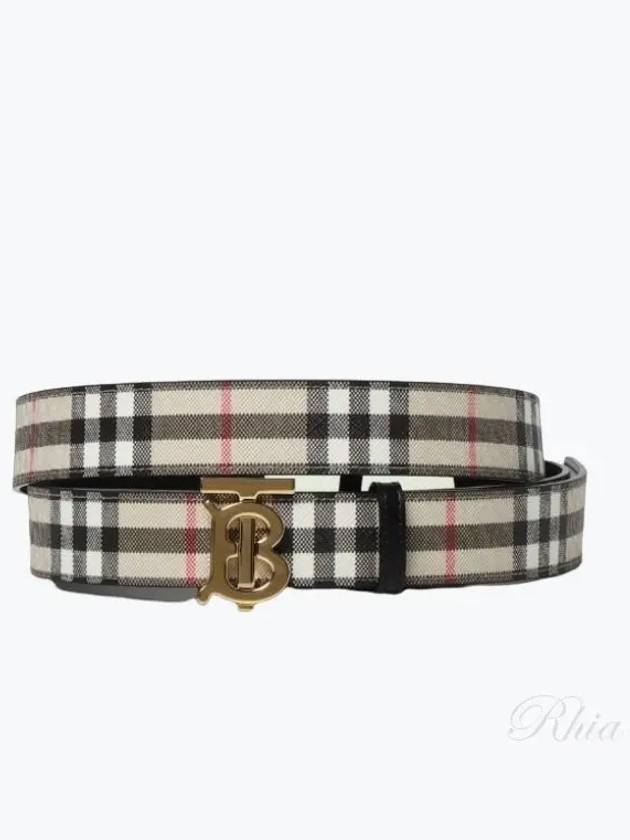 gold-plated TB vintage check canvas belt - BURBERRY - BALAAN 2