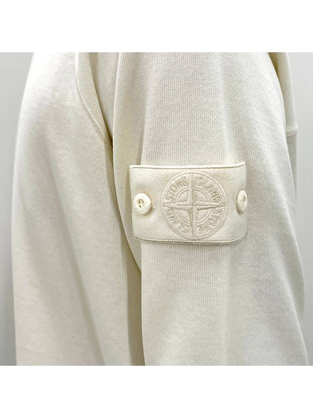 Compass Badge Sweatshirt White - STONE ISLAND - BALAAN 7