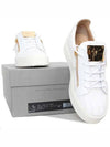 May London Croc Leather Low Top Sneakers White - GIUSEPPE ZANOTTI - BALAAN 7