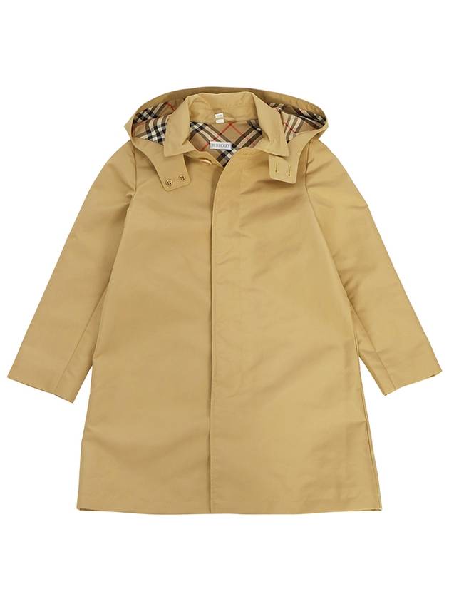 Kids Hooded Trench Coat Beige - BURBERRY - BALAAN 3