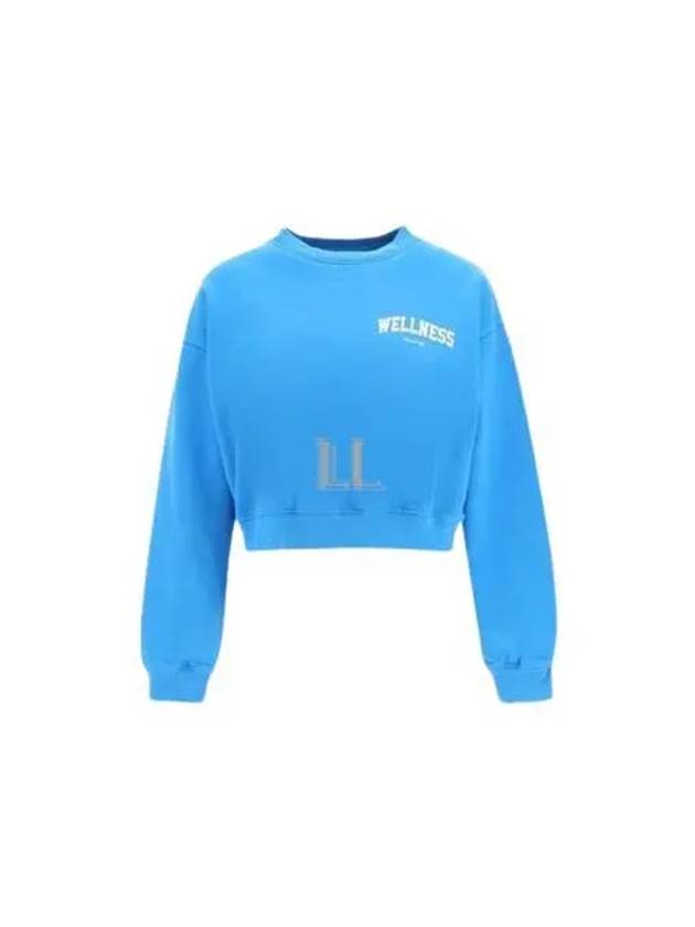 Wellness Ivy Sporty Cropped Sweatshirt Blue - SPORTY & RICH - BALAAN 2