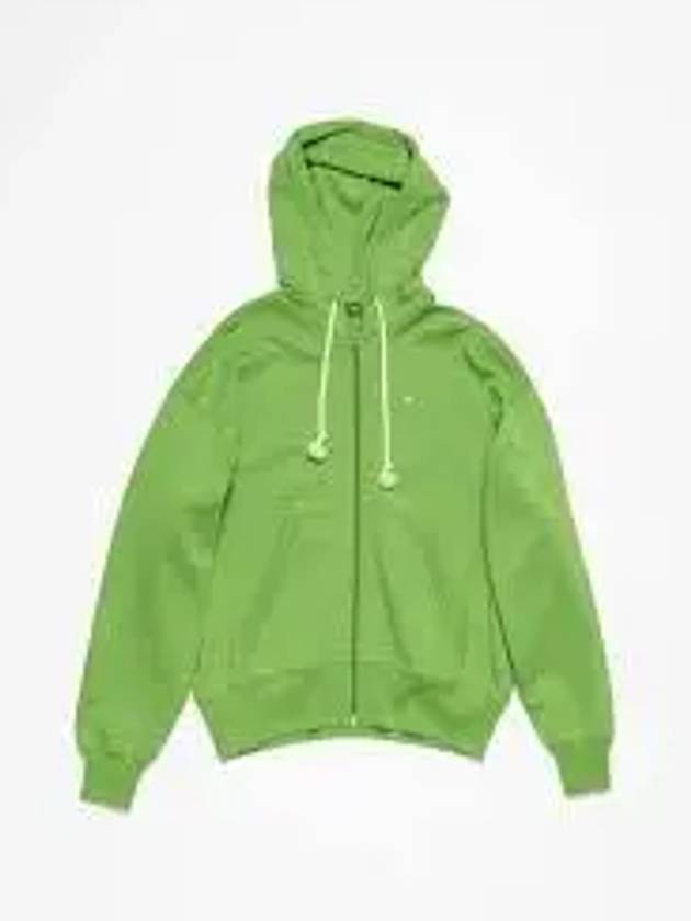 Small Face Logo Patch Zip-Up Hoodie Green - ACNE STUDIOS - BALAAN 2