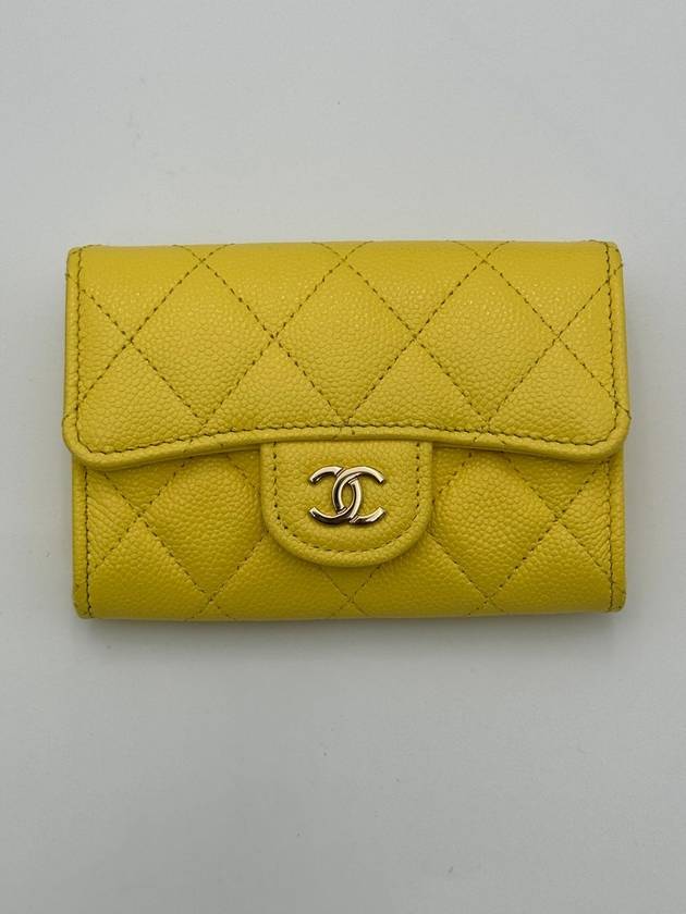 Classic Snap Card Wallet Caviar 24S Yellow Gold AP0214 - CHANEL - BALAAN 4