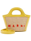 Rattan Micro Tropicalia Cross Bag Beige Yellow - MARNI - BALAAN 2