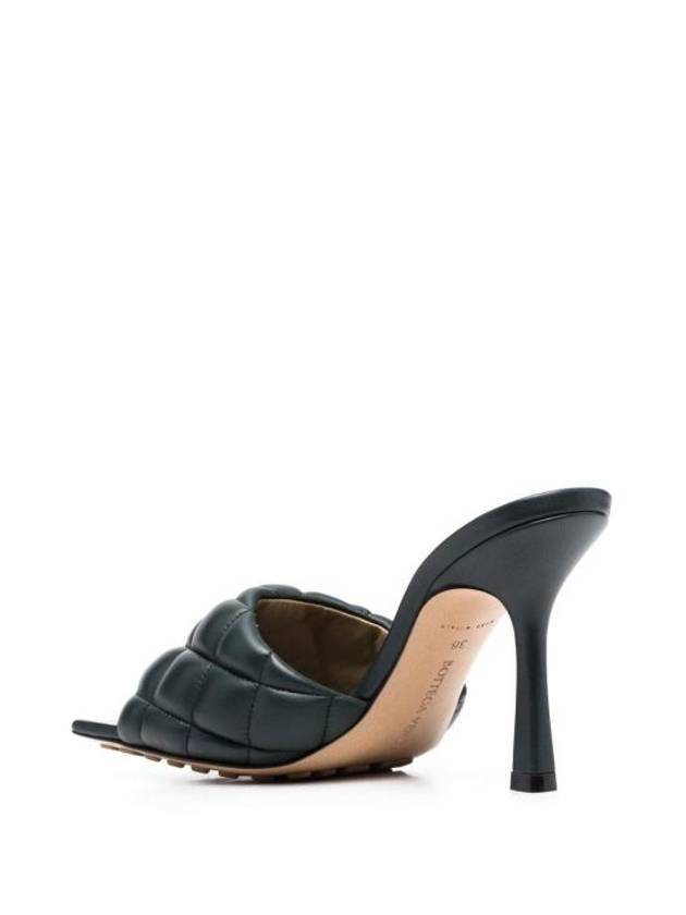 Quilted Nappa Sandal Heels Inkwell - BOTTEGA VENETA - BALAAN 4