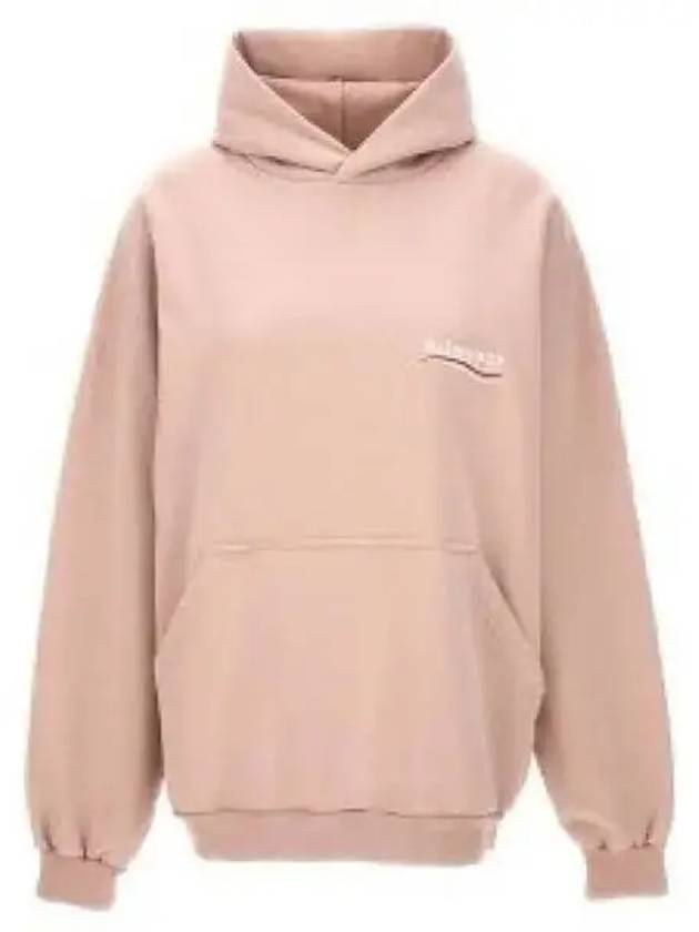 Embroidered Logo Cotton Hoodie Light Pink - BALENCIAGA - BALAAN 2