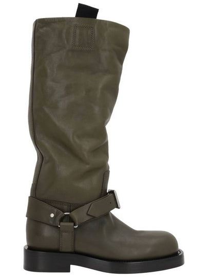 Saddle Leather Long Boots Green - BURBERRY - BALAAN 2