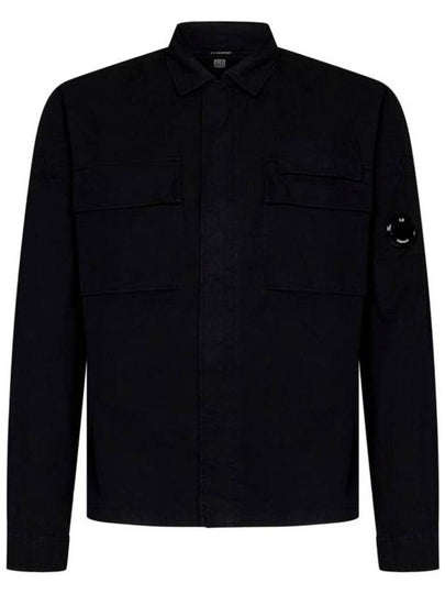 Gabardine Long Sleeve Shirt Black - CP COMPANY - BALAAN 2