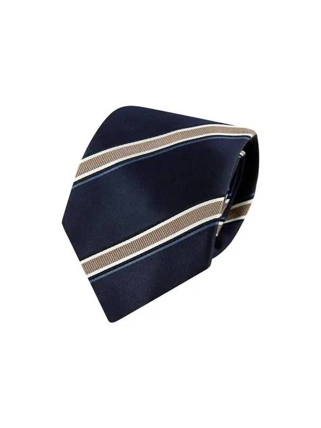 Men s diagonal striped silk tie navy - BRUNELLO CUCINELLI - BALAAN 1