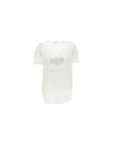 Coldy Short Sleeve T Shirt White TS0004FAA1N10E20WH - ISABEL MARANT - BALAAN 1