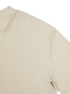 Loose Ribbed Mock Neck Knit Top Cream - WEST GRAND BOULEVARD - BALAAN 5