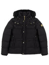 Logo Patch Down Jacket Black - MOOSE KNUCKLES - BALAAN 2