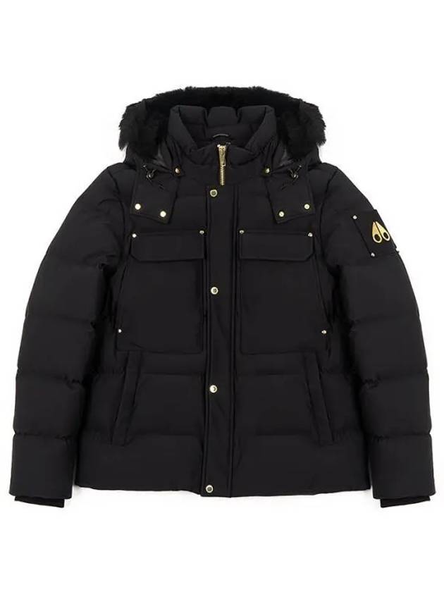 Logo Patch Down Jacket Black - MOOSE KNUCKLES - BALAAN 2