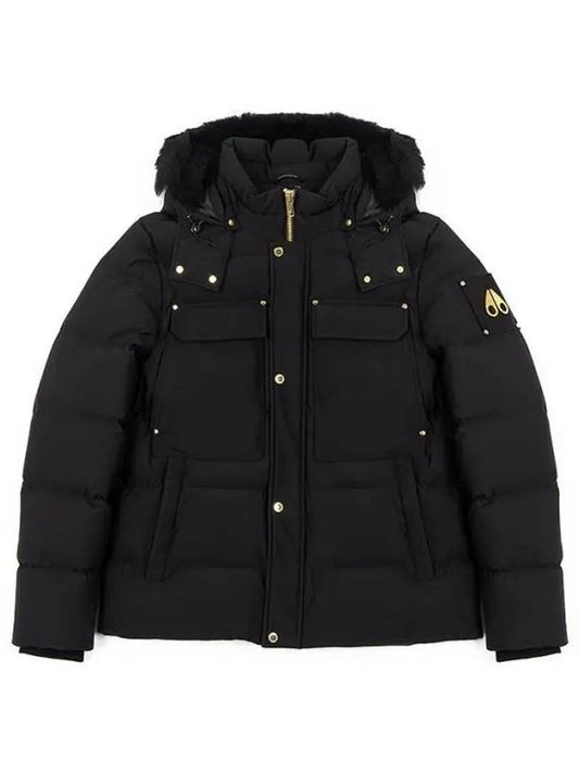 Logo Patch Down Jacket Black - MOOSE KNUCKLES - BALAAN 2