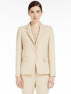 Alarico Flap Pocket Blazer Wool Jacket Beige - MAX MARA - BALAAN 3