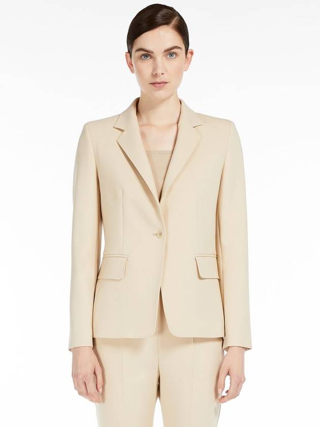 Alarico Flap Pocket Blazer Wool Jacket Beige - MAX MARA - BALAAN 3