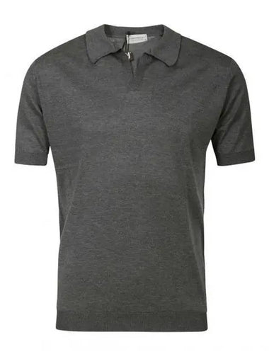 24 Noah Charcoal Short Sleeve Knit - JOHN SMEDLEY - BALAAN 1