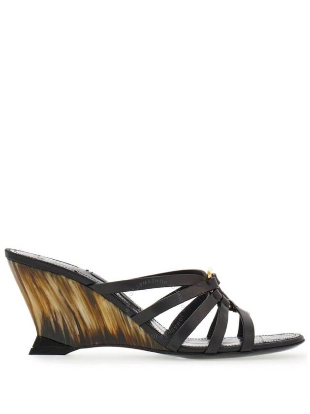 Ferragamo Gancini Wedge Slip-On Sandals - SALVATORE FERRAGAMO - BALAAN 1