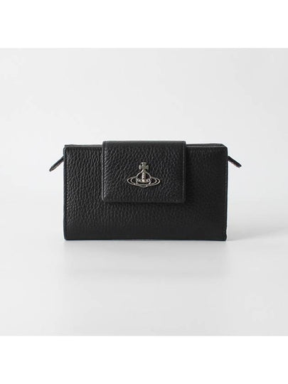 Grain Leather New Medium Wallet Black - VIVIENNE WESTWOOD - BALAAN 2