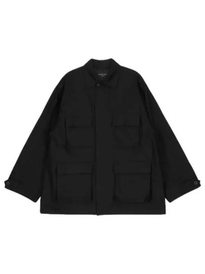 Men's Cotton Drill Cargo Jacket Black - BALENCIAGA - BALAAN 2