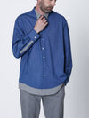 Men's Wing Collared Shirt blue gray - WHYSOCEREALZ - BALAAN 6