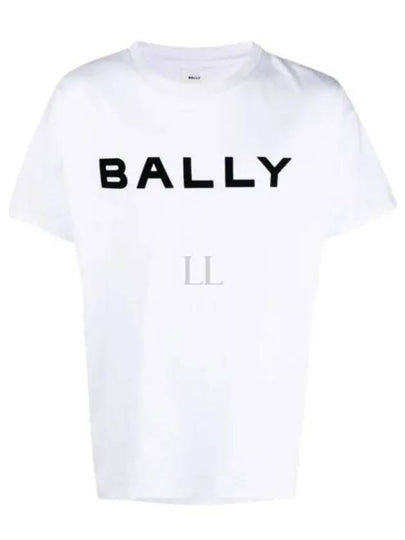 Logo Cotton Short Sleeve T-Shirt White - BALLY - BALAAN 2