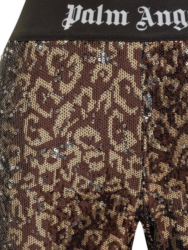 Short Pants PWCA129F23FAB0016010 BROWNBLA ANIMALIER - PALM ANGELS - BALAAN 5