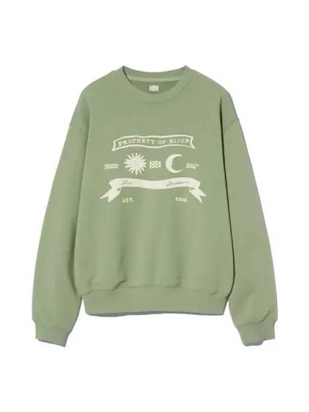 Sun Moon Pullover Unisex Green - KIJUN - BALAAN 1