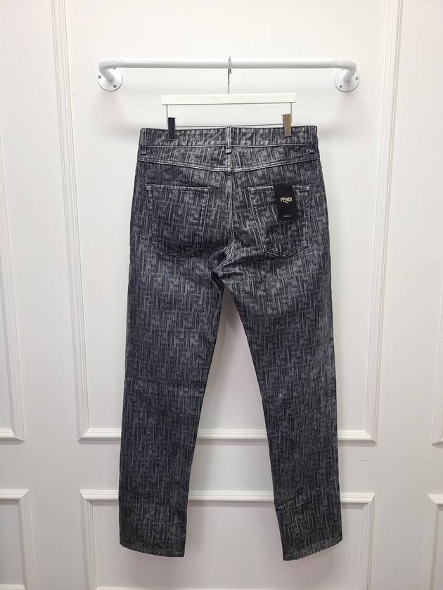 Blue FF Monogram Treatment Denim Pants 32 34 - FENDI - BALAAN 3