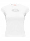 T Angie Peekaboo Logo Short Sleeve T-Shirt White - DIESEL - BALAAN 2