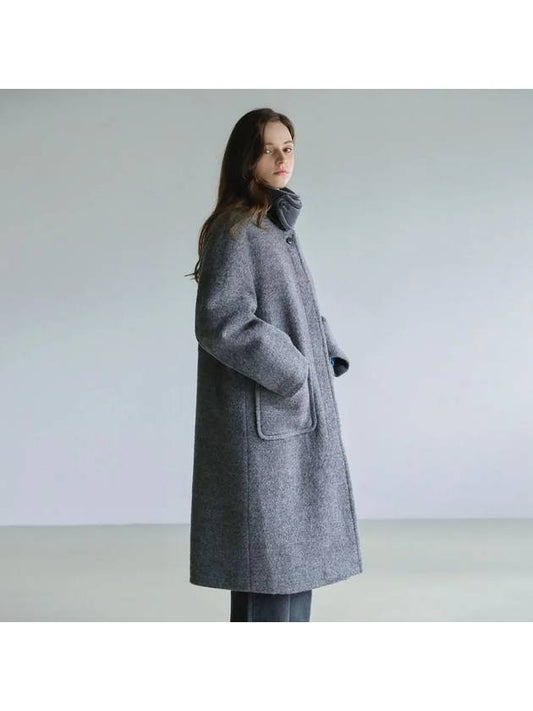 Wool boucl? long coat - KELLY DONAHUE - BALAAN 1