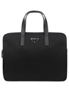 Men's Triangle Logo Briefcase Black - PRADA - BALAAN 3