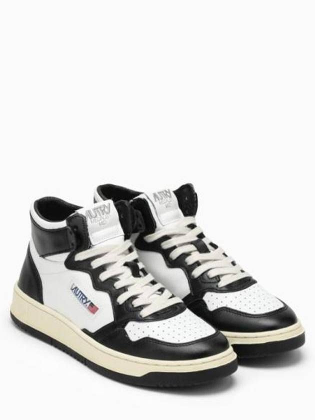 Medalist Leather High-Top Sneakers White Black - AUTRY - BALAAN 3