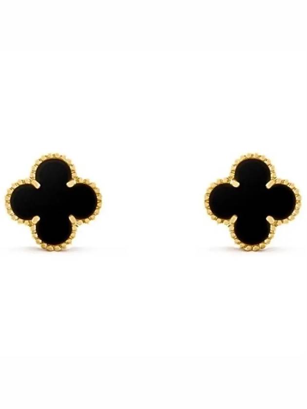 Vintage Alhambra Earrings Gold Black - VANCLEEFARPELS - BALAAN 2