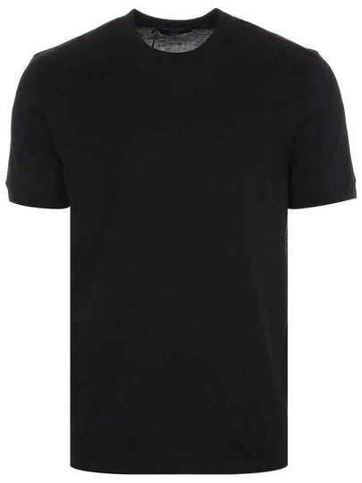 Basic Crew Neck Short Sleeve T-Shirt Black - KITON - BALAAN 2