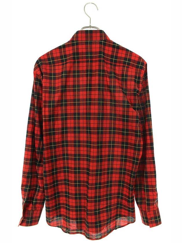 Check Long Sleeve Shirt Red - DSQUARED2 - BALAAN 9