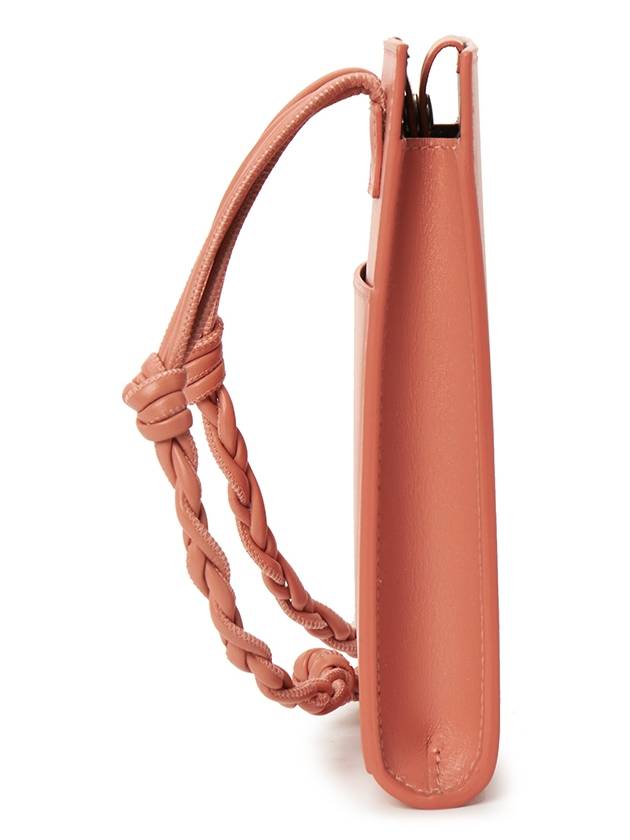 Tangle Phone Holder Leather Cross Bag Pink - JIL SANDER - BALAAN 4