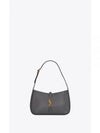 Le 5 A 7 Smooth Leather Hobo Shoulder Bag Dark Grey - SAINT LAURENT - BALAAN 2