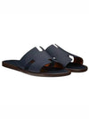 Izmir Leather Slippers Marine Brown - HERMES - BALAAN 3